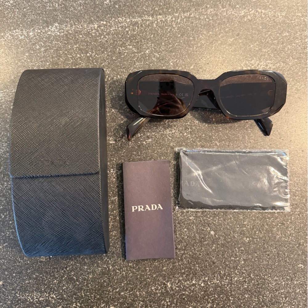 Prada Tortoise Shell Sunglasses with Case